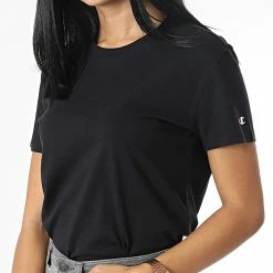 Lot De 2 Tee Shirts Femme 115423 Noir de Champion 8 Lot De 2 Tee Shirts Femme 115423 Noir de Champion -Champion Soldes champion 340022 115423 KK001 20221031T143545 03