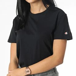Lot De 2 Tee Shirts Femme 115423 Noir Blanc de Champion 9 Lot De 2 Tee Shirts Femme 115423 Noir Blanc de Champion -Champion Soldes champion 340025 115423 WW001 20221031T143635 03
