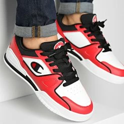 Baskets 3 Point Low S21882 Red White Black de Champion