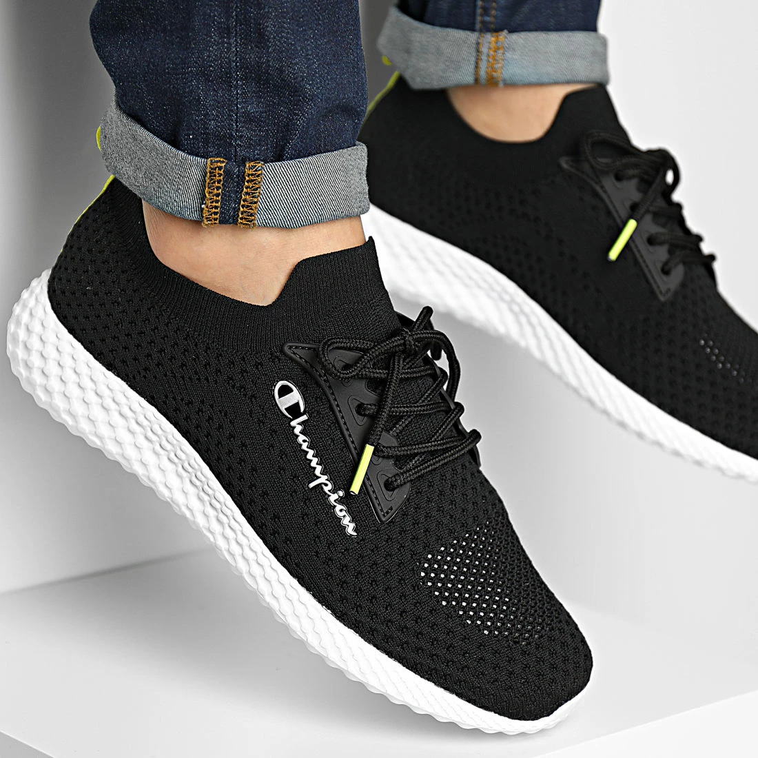 Baskets Sprint Element S21969 Black Yellow de Champion 2 Baskets Sprint Element S21969 Black Yellow de Champion