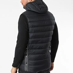 Doudoune Capuche Sans Manches A Bandes 218076 Noir de Champion -Champion Soldes champion 341868 218076 KK001 20221020T140741 04