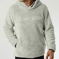 Sweat Capuche Fourrure 214973 Vert Clair de Champion -Champion Soldes champion 342997 214973 ES066 20221017T152855 03
