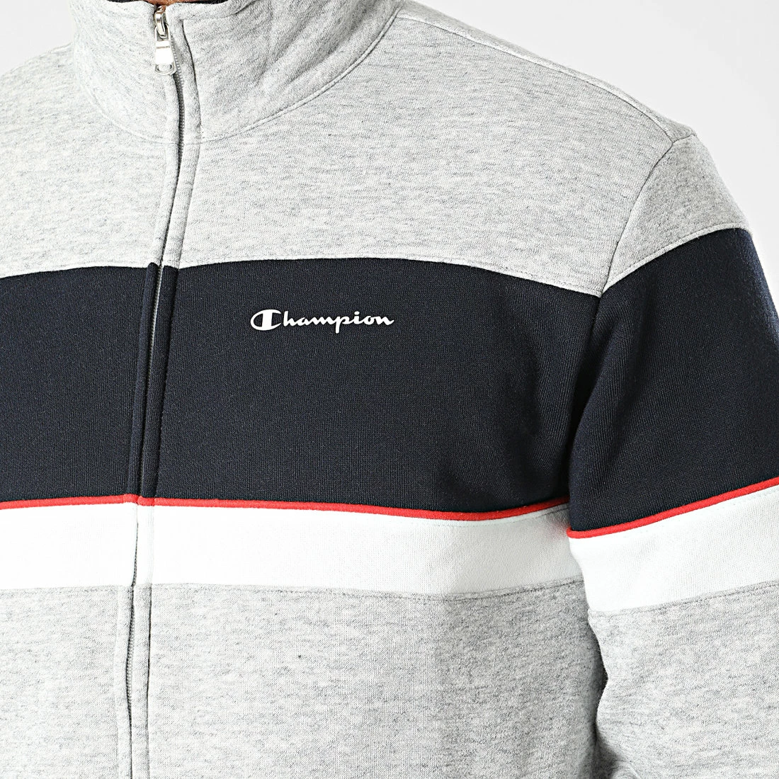 Ensemble De Survetement 218112 Gris Chiné Bleu Marine de Champion 4 Ensemble De Survetement 218112 Gris Chiné Bleu Marine de Champion – Image 2