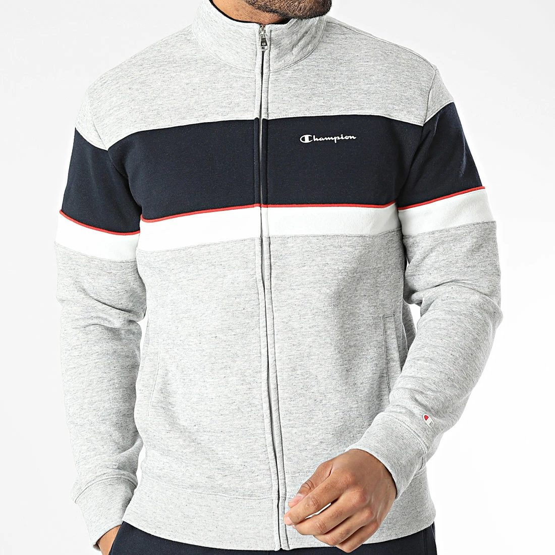 Ensemble De Survetement 218112 Gris Chiné Bleu Marine de Champion 5 Ensemble De Survetement 218112 Gris Chiné Bleu Marine de Champion – Image 3