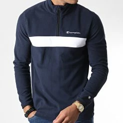 Veste Polaire Col Zippé 218103 Bleu Marine de Champion