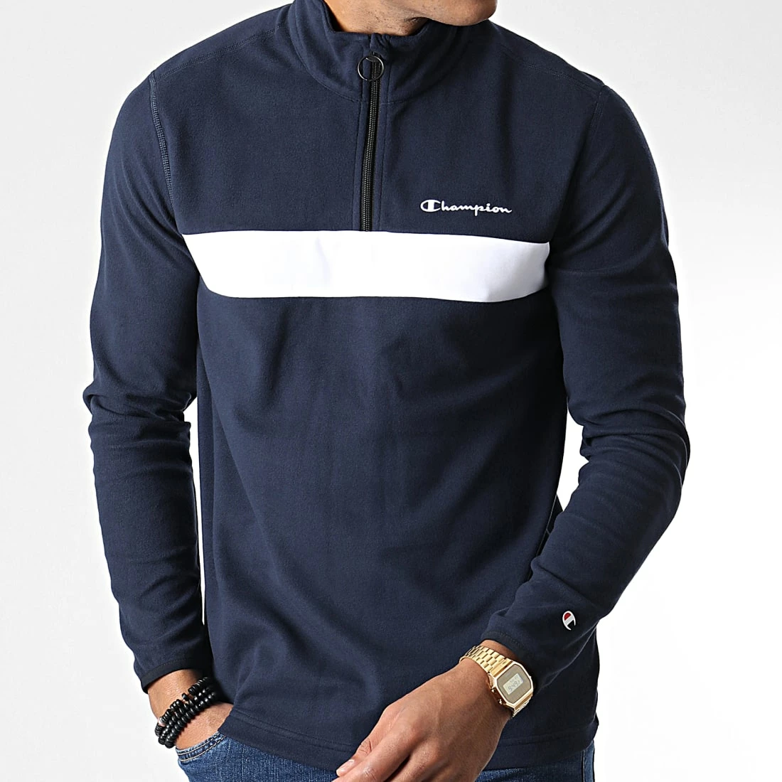 Veste Polaire Col Zippé 218103 Bleu Marine de Champion 3 Veste Polaire Col Zippé 218103 Bleu Marine de Champion