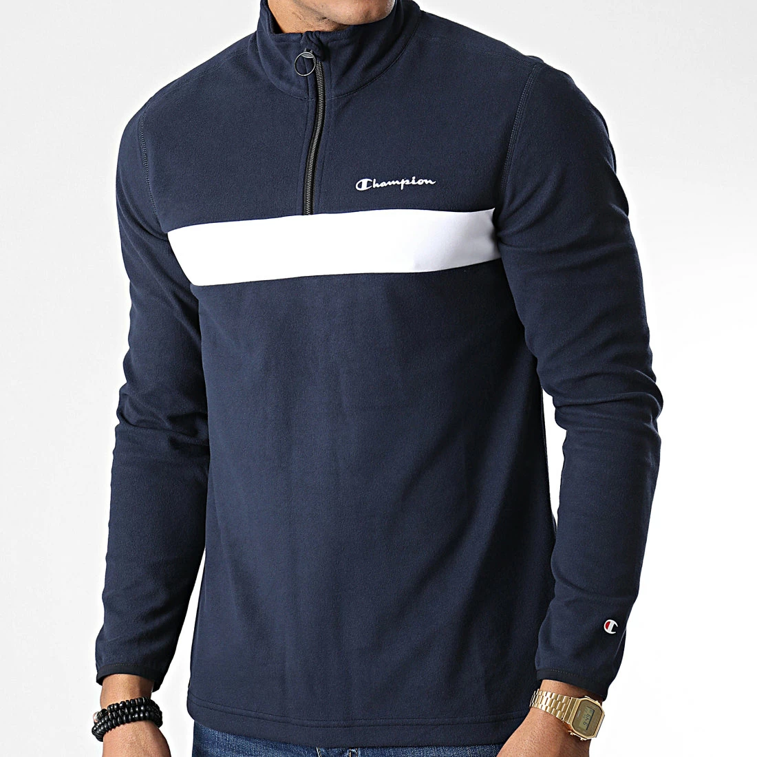 Veste Polaire Col Zippé 218103 Bleu Marine de Champion 5 Veste Polaire Col Zippé 218103 Bleu Marine de Champion – Image 3