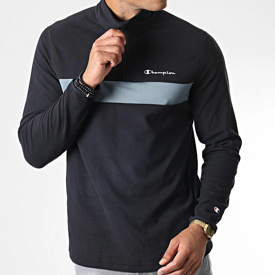 Veste Polaire Col Zippé 218103 Noir de Champion 5 Veste Polaire Col Zippé 218103 Noir de Champion – Image 3