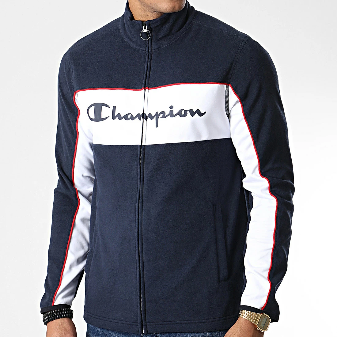 Veste Zippé Polaire 218104 Bleu Marine de Champion 3 Veste Zippé Polaire 218104 Bleu Marine de Champion