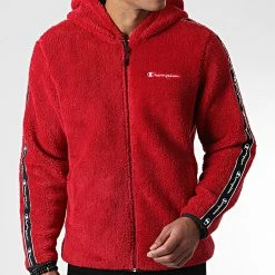 Veste Zippée Polaire A Bandes 218106 rouge de Champion