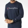 Tee Shirt Manches Longues 217861 Bleu Marine de Champion