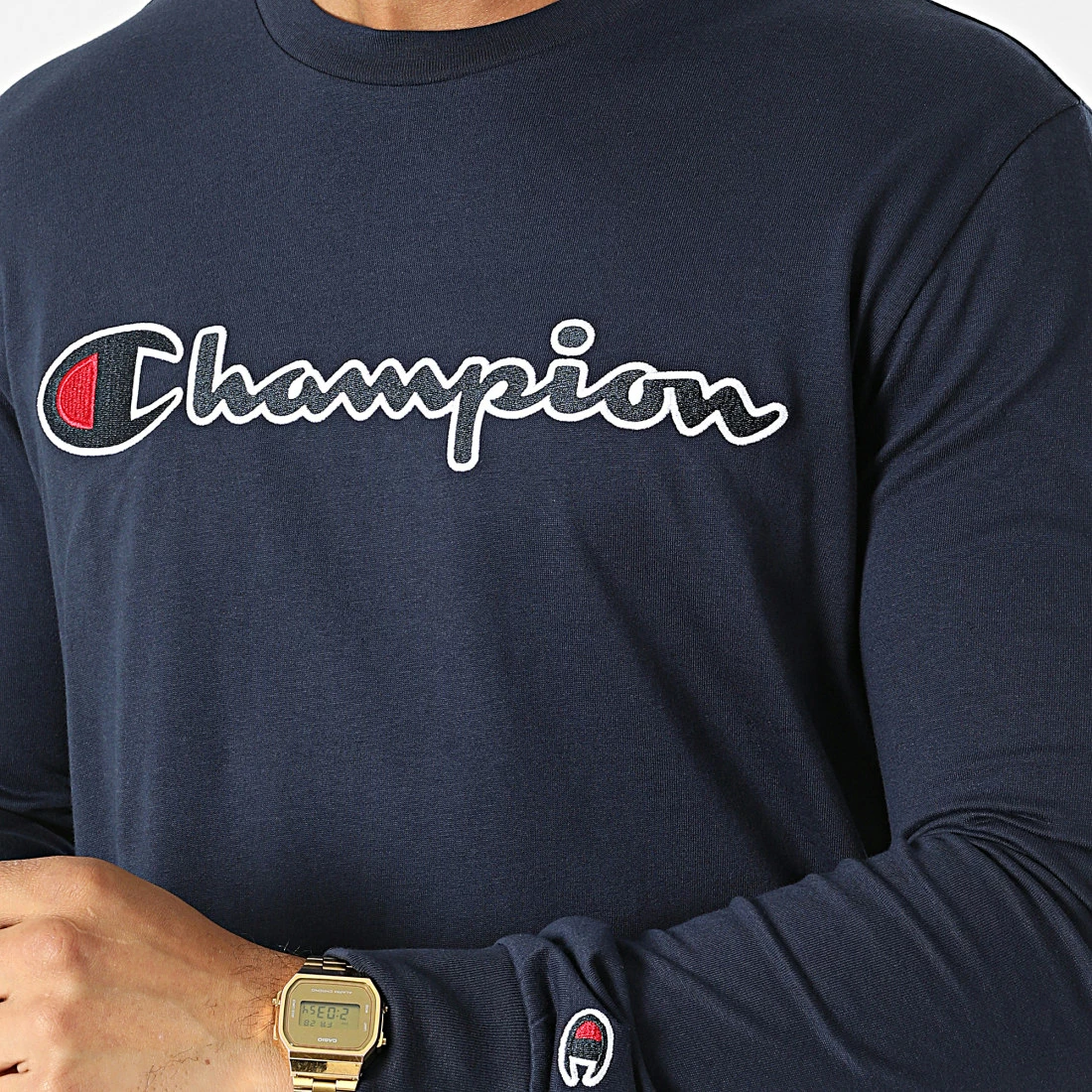 Tee Shirt Manches Longues 217861 Bleu Marine de Champion 4 Tee Shirt Manches Longues 217861 Bleu Marine de Champion – Image 2