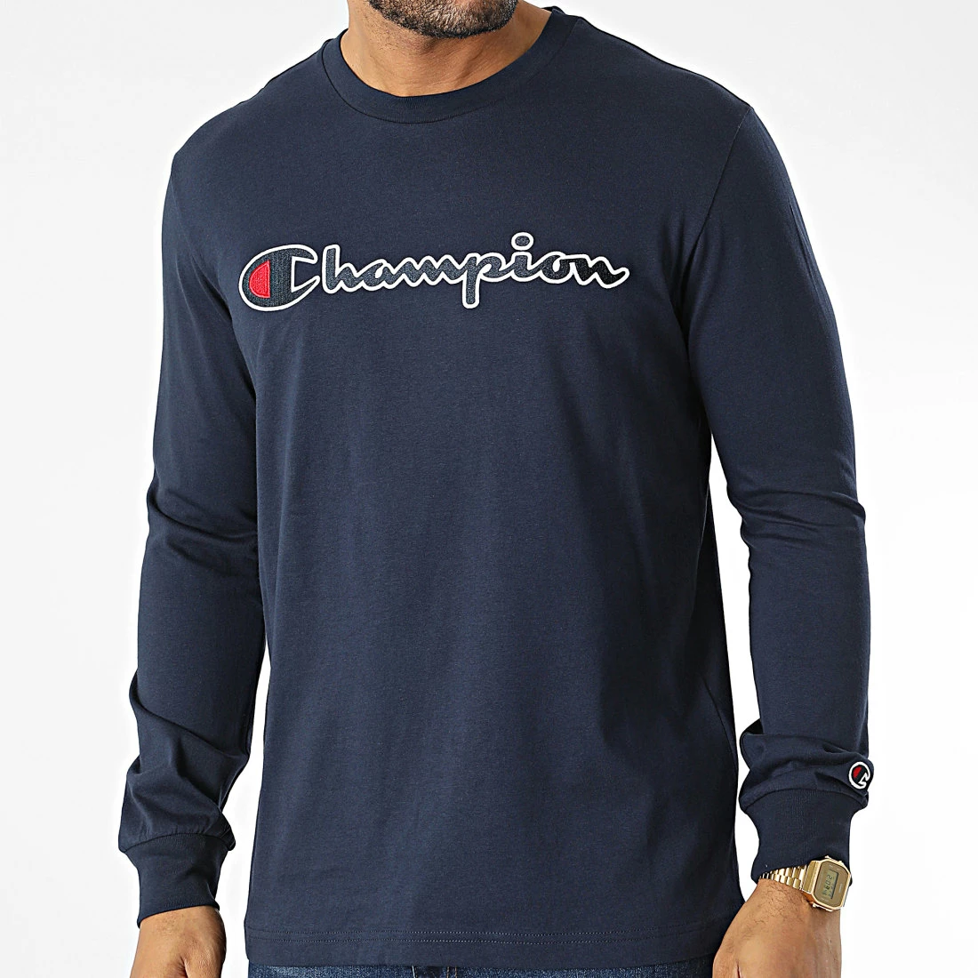 Tee Shirt Manches Longues 217861 Bleu Marine de Champion 5 Tee Shirt Manches Longues 217861 Bleu Marine de Champion – Image 3