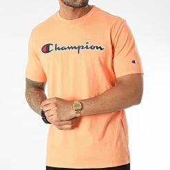 Tee Shirt 218007 Orange de Champion -Champion Soldes champion 343452 218007 OS048 20221020T143518 03