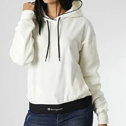 Sweat Capuche Femme Fourrure 115587 Blanc de Champion