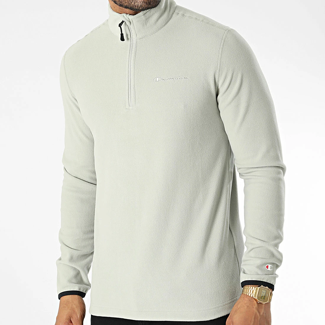 Sweat Col Zippé Polaire 216695 Vert Clair de Champion 3 Sweat Col Zippé Polaire 216695 Vert Clair de Champion