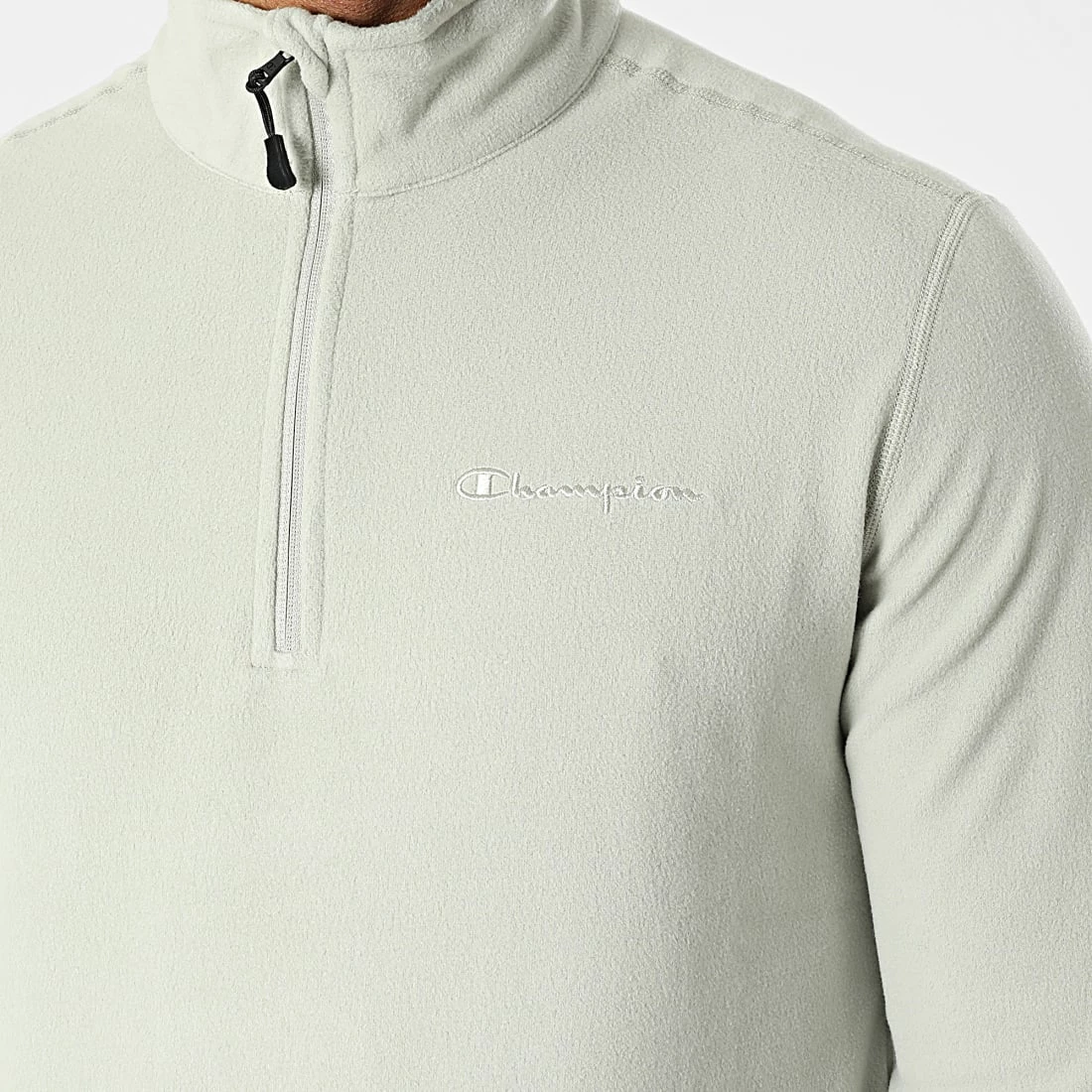 Sweat Col Zippé Polaire 216695 Vert Clair de Champion 4 Sweat Col Zippé Polaire 216695 Vert Clair de Champion – Image 2