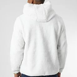 Veste Capuche Polaire A Bandes 218106 Blanc de Champion -Champion Soldes champion 344592 218106 WW033 20221025T161451 04