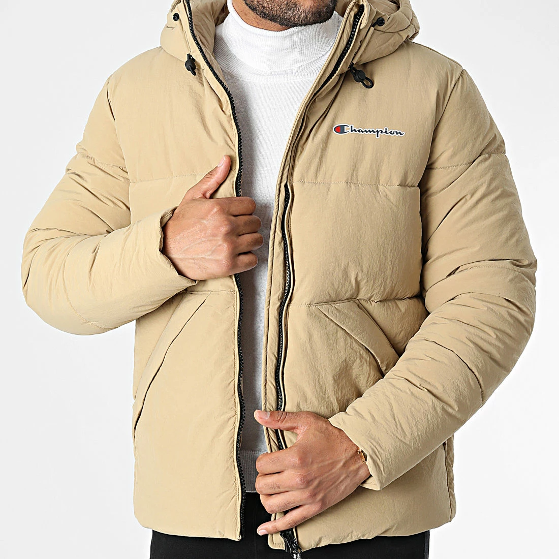 Doudoune Capuche 218083 Beige de Champion 3 Doudoune Capuche 218083 Beige de Champion