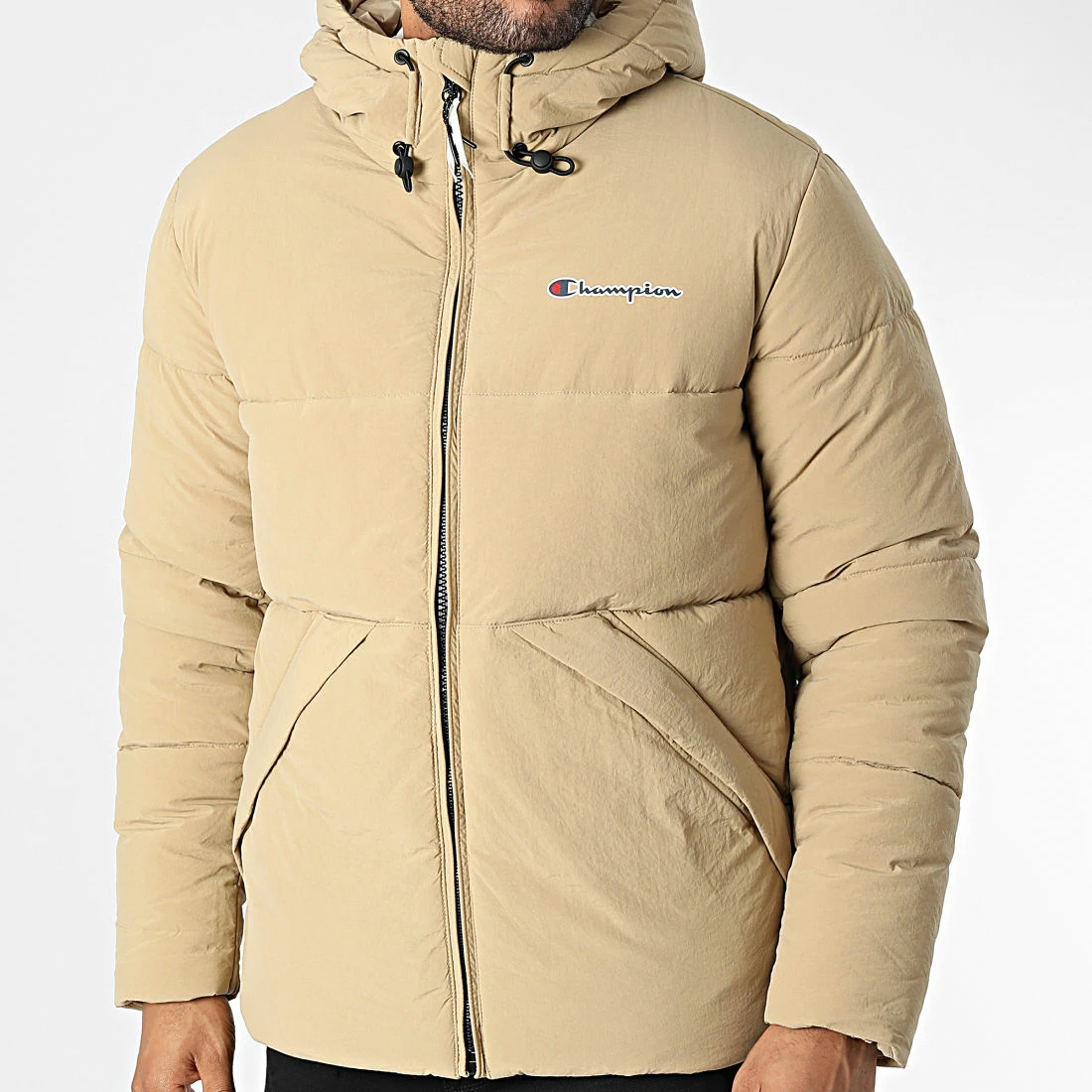 Doudoune Capuche 218083 Beige de Champion 5 Doudoune Capuche 218083 Beige de Champion – Image 3